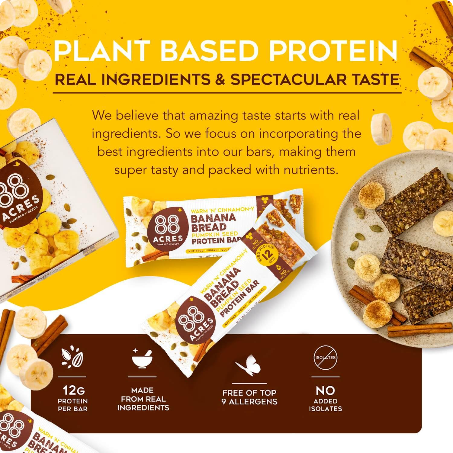 88 ACRES Banana Bread Seed Protein Bar, 1.9 Oz