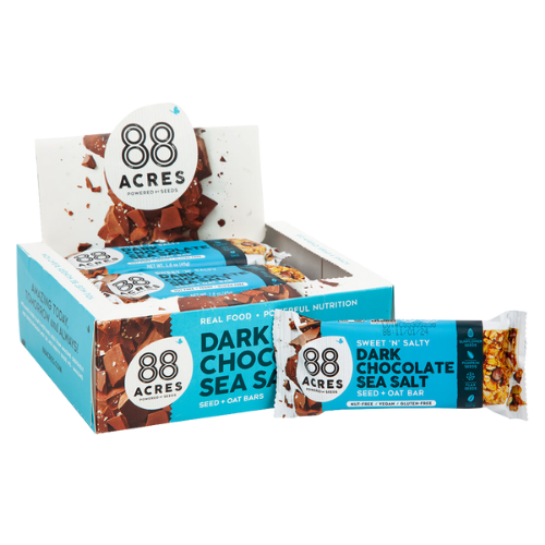 88 Acres, Dark Chocolate Sea Salt Seed Bar, 1.6 Ounce